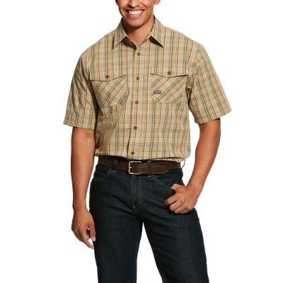 Ariat Work: Rebar Made Tough DuraStretch Camisa Hombre - Marrones (XIMUY1827)